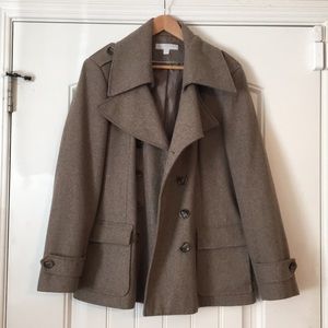 New York & Company beige pea coat